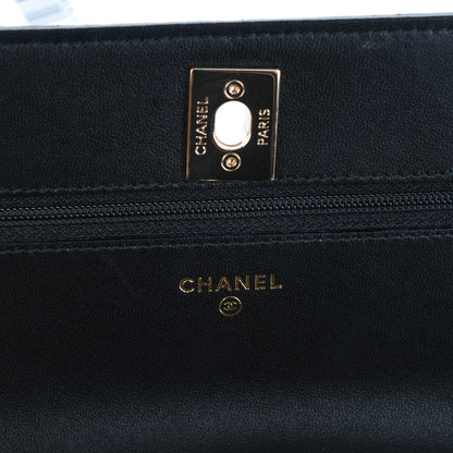 Chanel Lambskin Quilted Trendy CC Wallet On Chain WOC Black 8 of 10