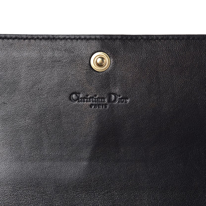 Christian Dior Gaufre Lambskin Cannage Rendez-vous Chain Wallet Black 6 of 9