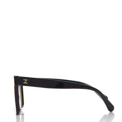Chanel Acetate Logo Shield Sunglasses 5418 Black 2 of 8