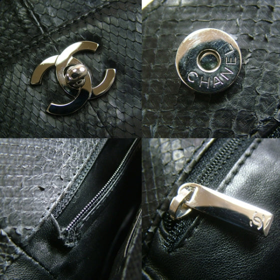 Chanel Python Cerf Shopper Black 11 of 11