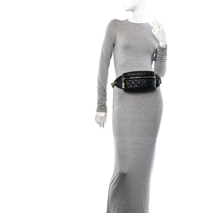 Chanel Lambskin Quilted Linked In Waist Bag Black 2 of 10