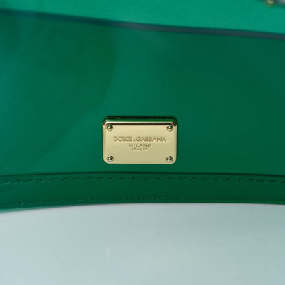 Dolce & Gabbana Rubber Semi Transparent Small Miss Sicily Satchel Verde 6 of 10