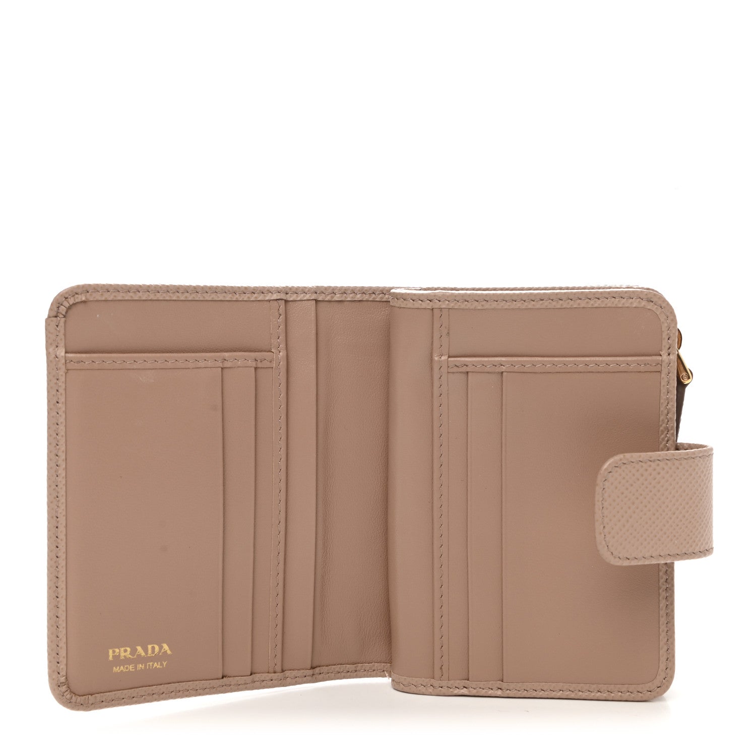 Prada Saffiano Metal Compact Wallet Cipria 5 of 7