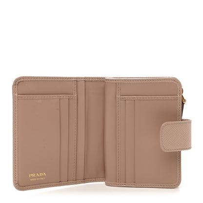 Prada Saffiano Metal Compact Wallet Cipria 5 of 7