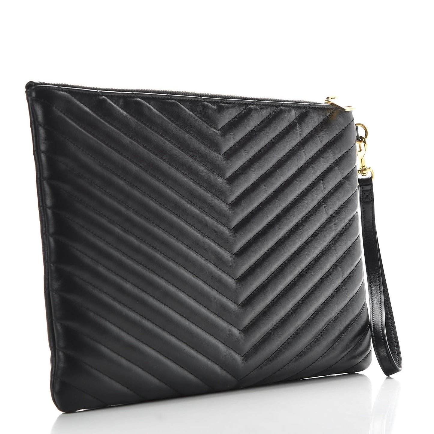 Calfskin Matelasse Monogram Cassandre Tablet Pouch Black