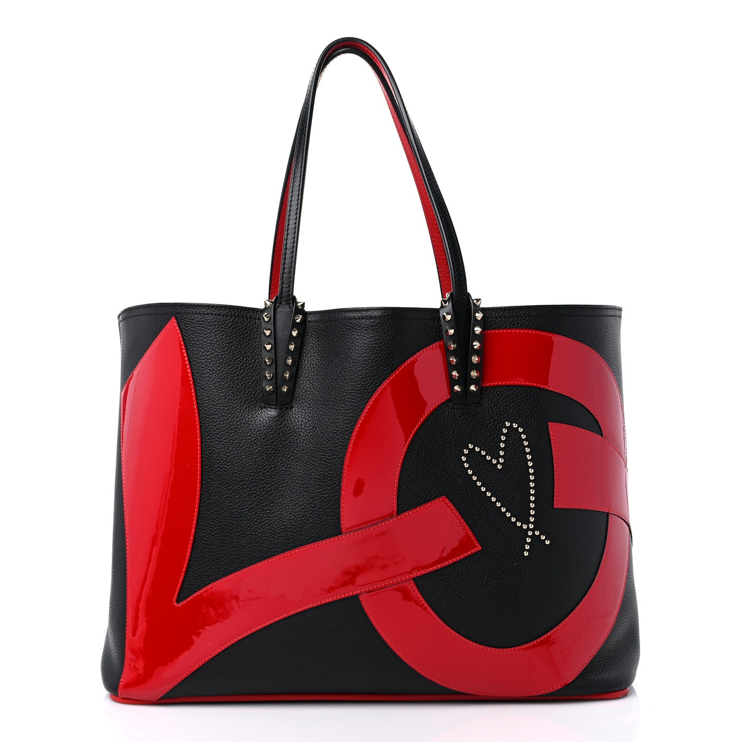 Christian Louboutin Calfskin Cabata Love Empire Paris Tote Black 3 of 17