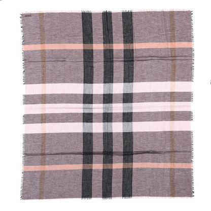 Burberry Modal Wool Relaxed Mega Check Square Scarf Antique Rose 1 of 2