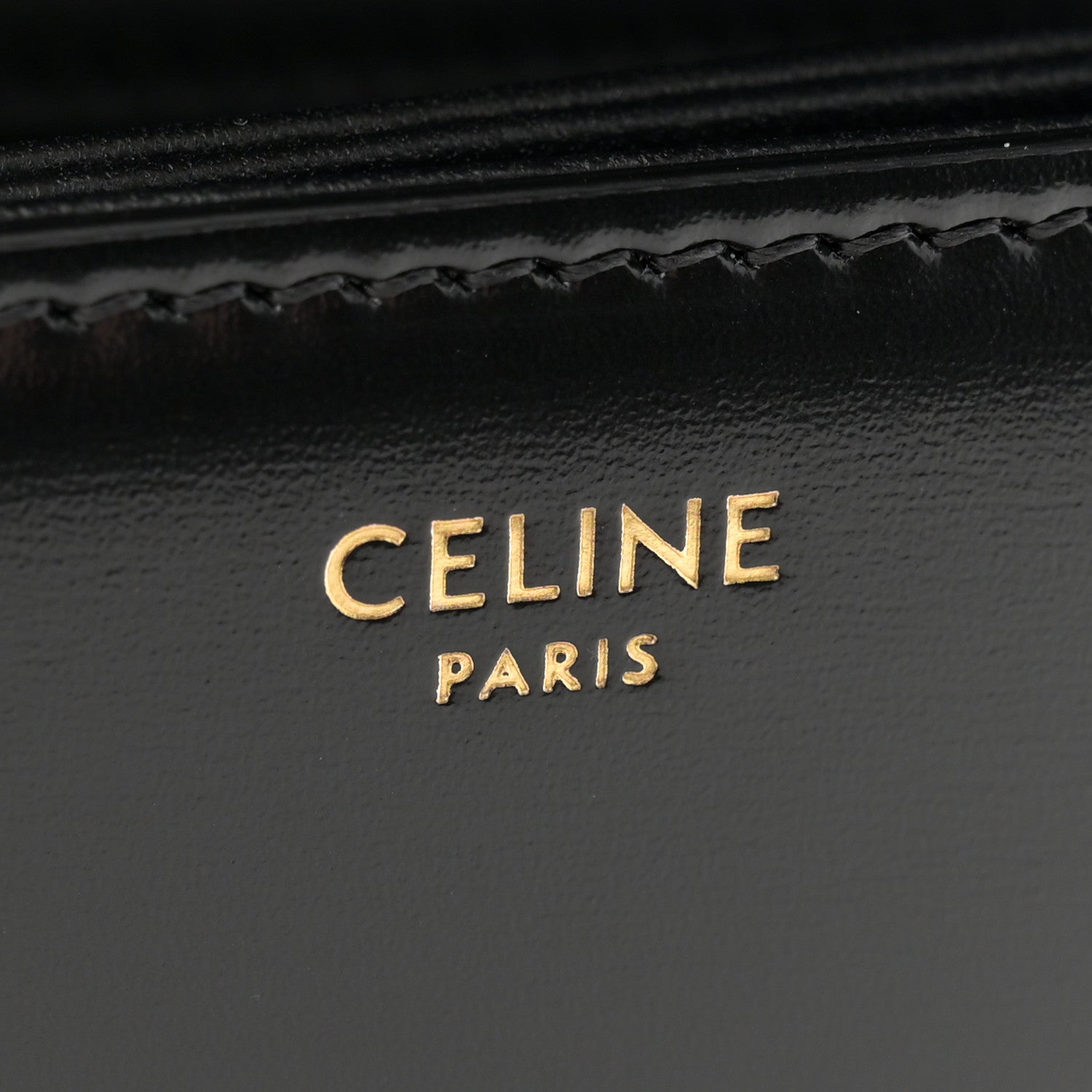 Celine Shiny Calfskin Teen Triomphe Black 6 of 13