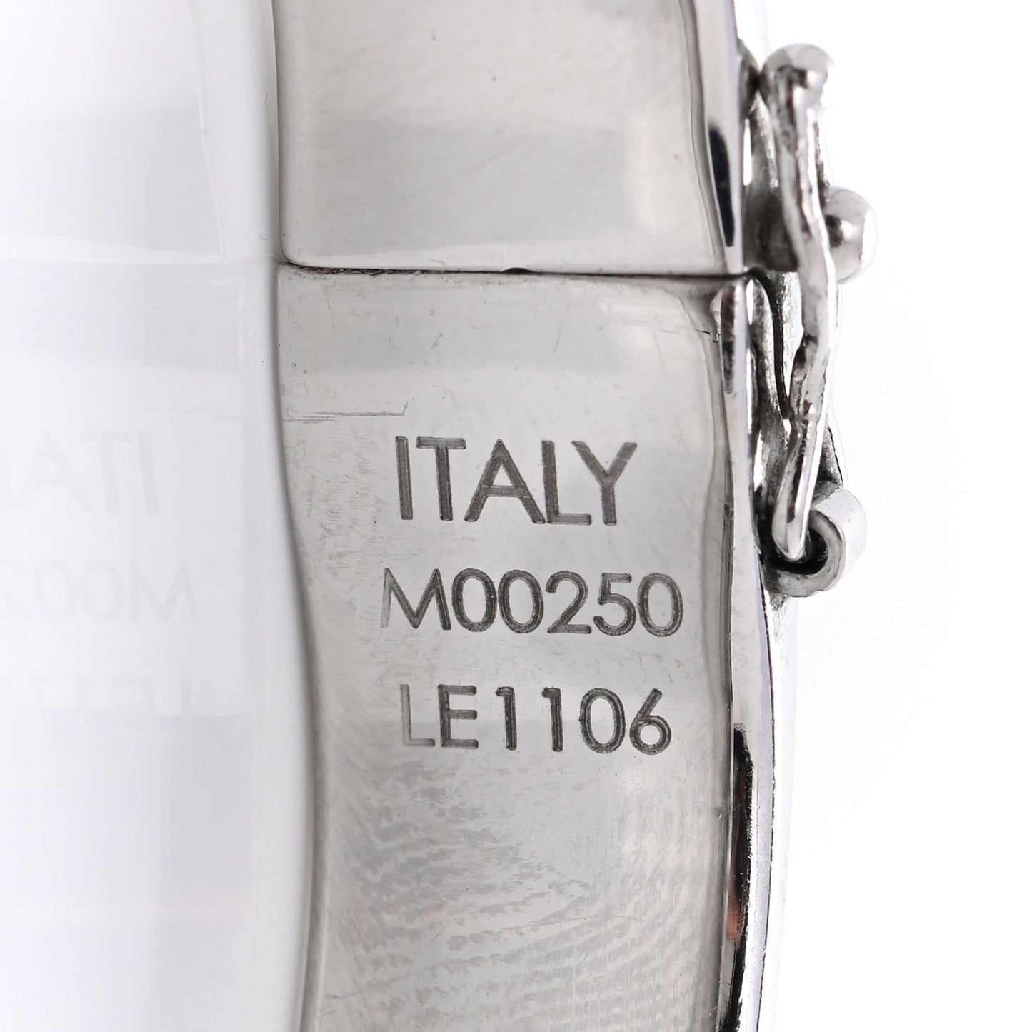 Brass Palladium Plated Nanogram Cuff M Silver