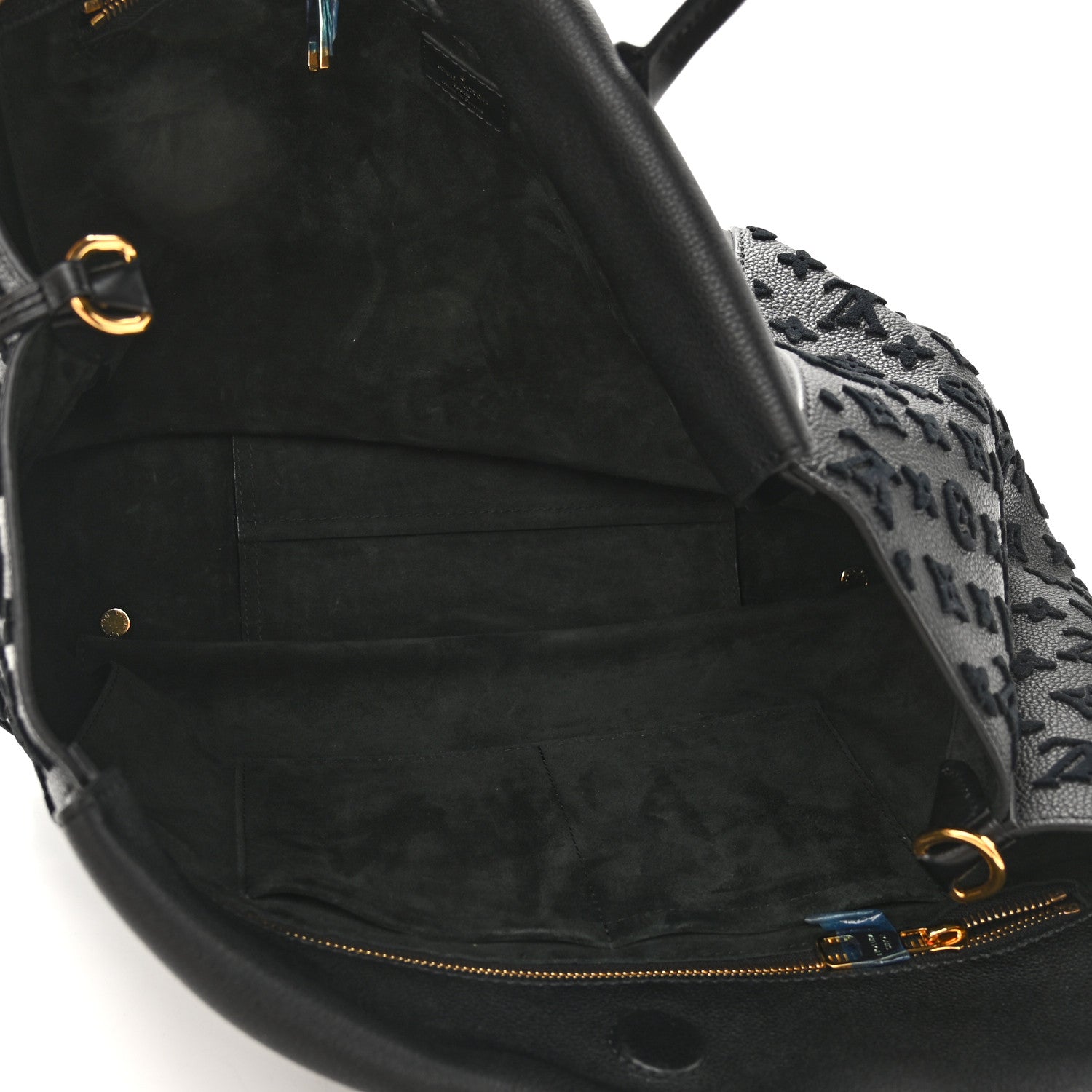 Louis Vuitton Cuir Orfevre Veau Cachemire Tote W GM Black 5 of 8
