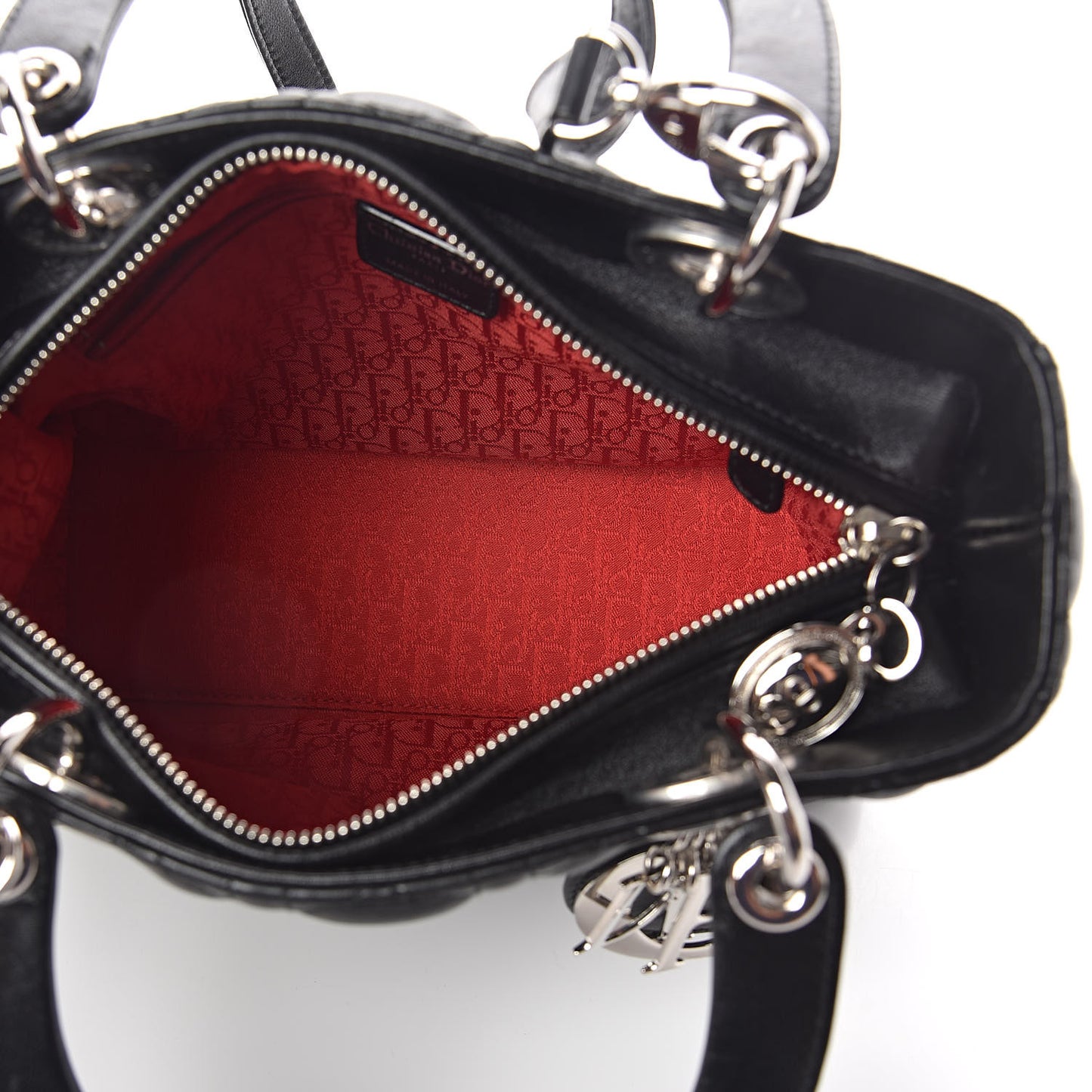 Lambskin Cannage Medium Lady Dior Black
