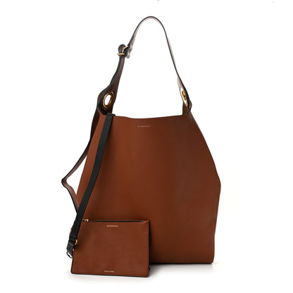 Burberry Smooth Calfskin Medium Grommet Hobo Tan 3 of 10