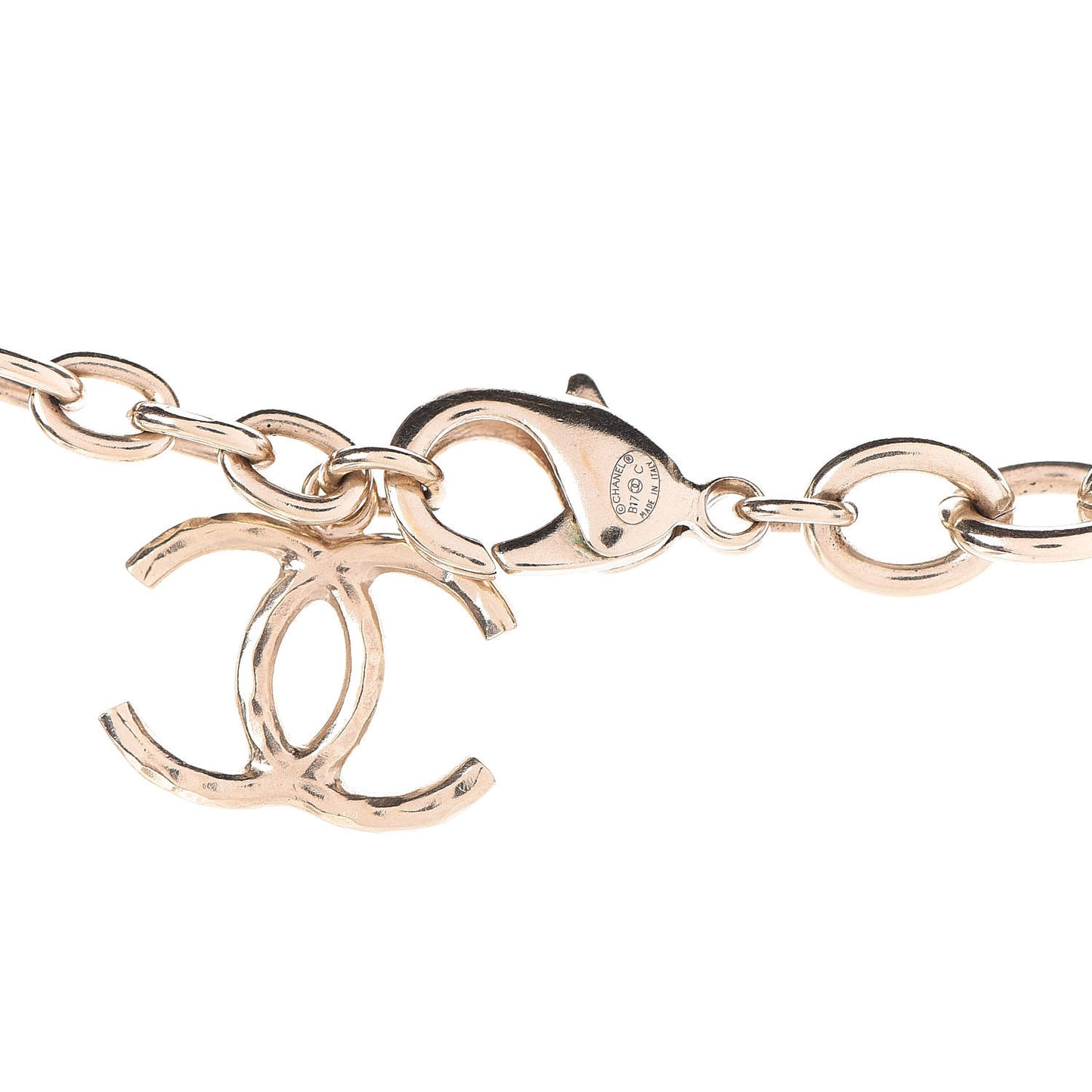 Metal Hoop Cuba Logo Necklace Gold