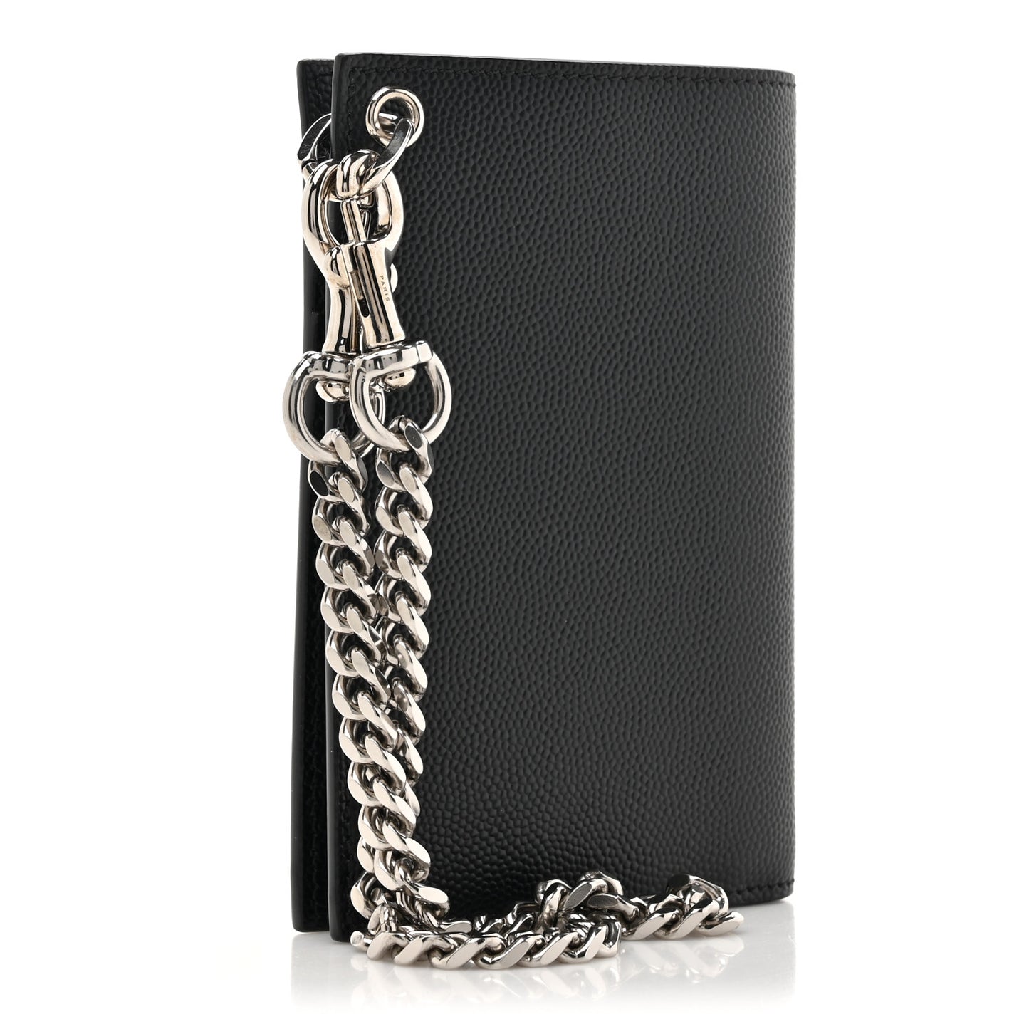 Grain De Poudre North South Chain Wallet Black