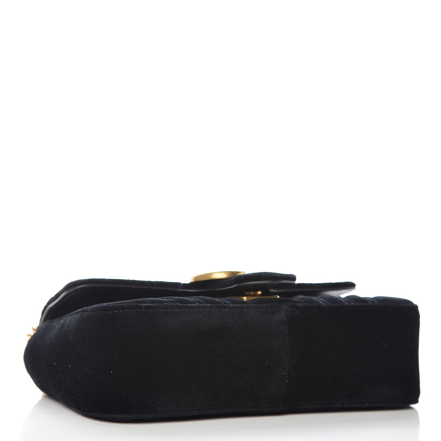 Velvet Matelasse Mini GG Marmont Shoulder Bag Black