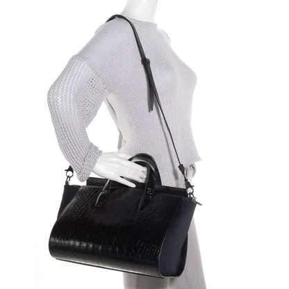 Alexander Wang Croc Stamped Neoprene Pelican Black 2 of 7