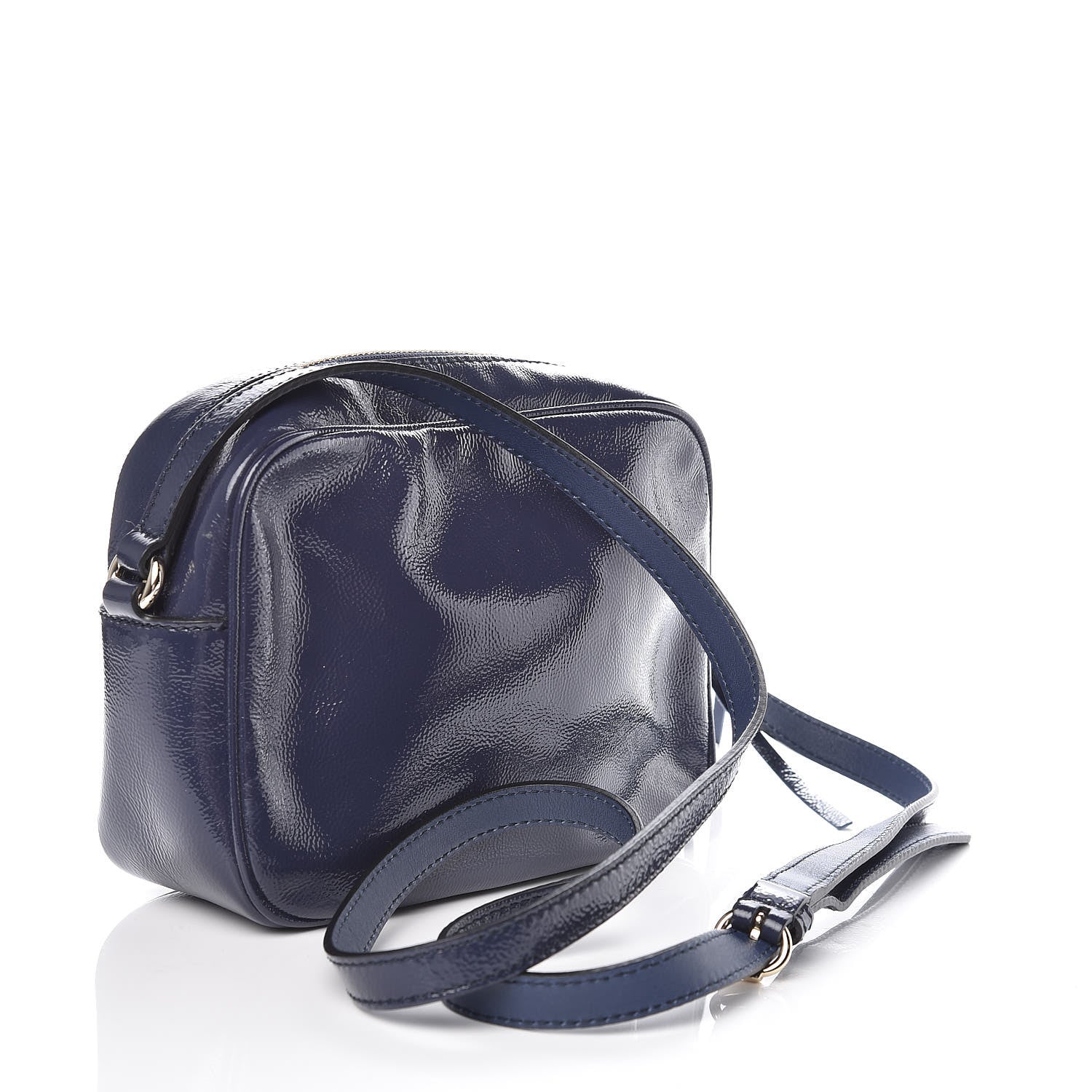 Gucci Vernice Naplack Small Soho Disco Bag Uniform Blue 3 of 9