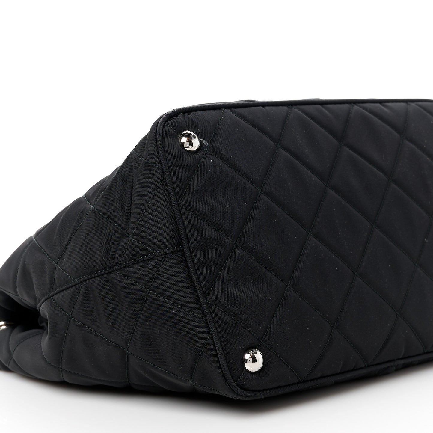 Nylon Tessuto Impuntu Quilted Tote Black