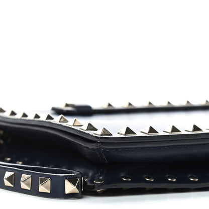 Valentino Garavani Nappa Rockstud Wristlet Clutch Marine 13 of 17