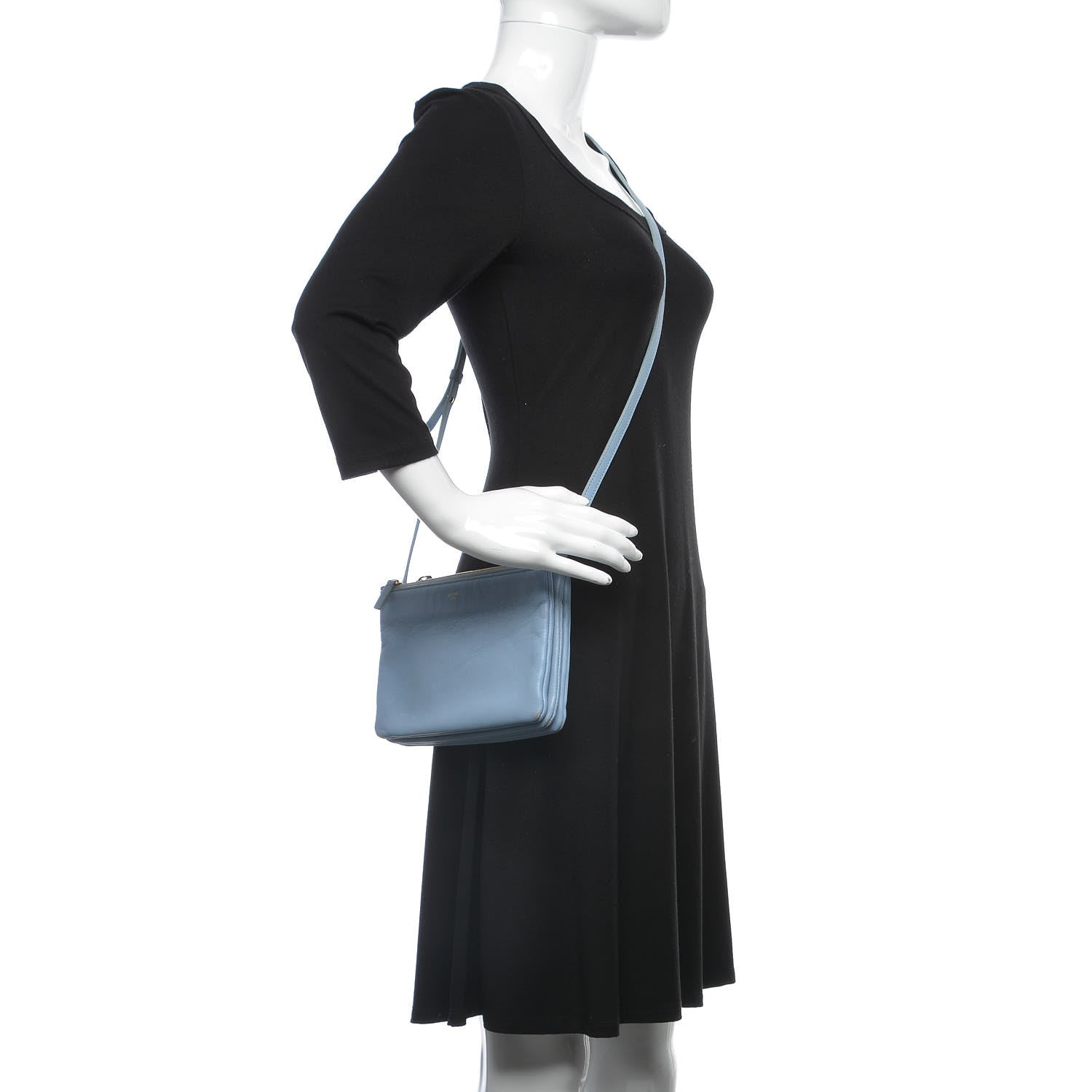 Celine Lambskin Small Trio Crossbody Bag Lavender 2 of 19