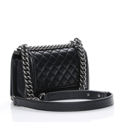 Chanel Lambskin Quilted Small Boy Flap Black 3 of 8