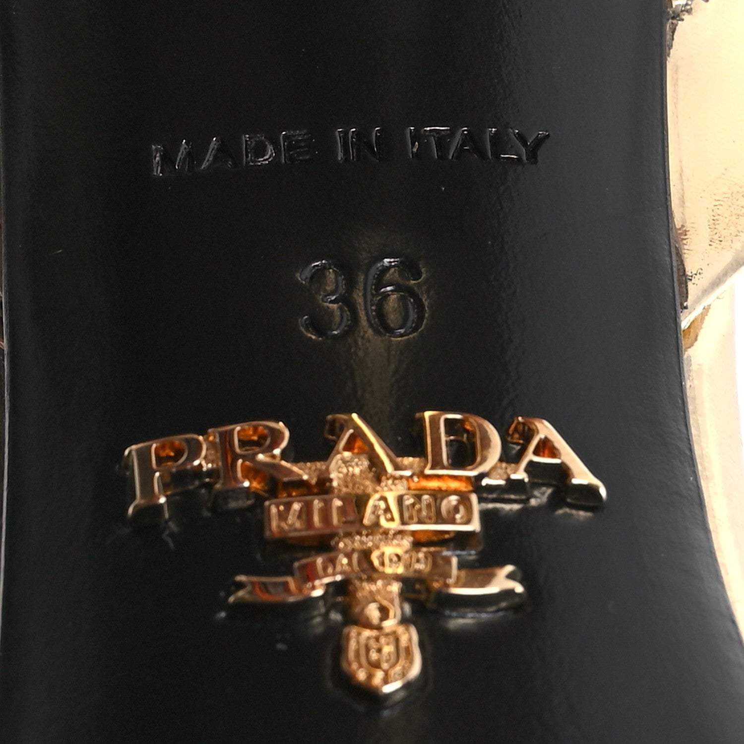 Prada Vernice Metal Stud Sandals 36 Platino 7 of 8