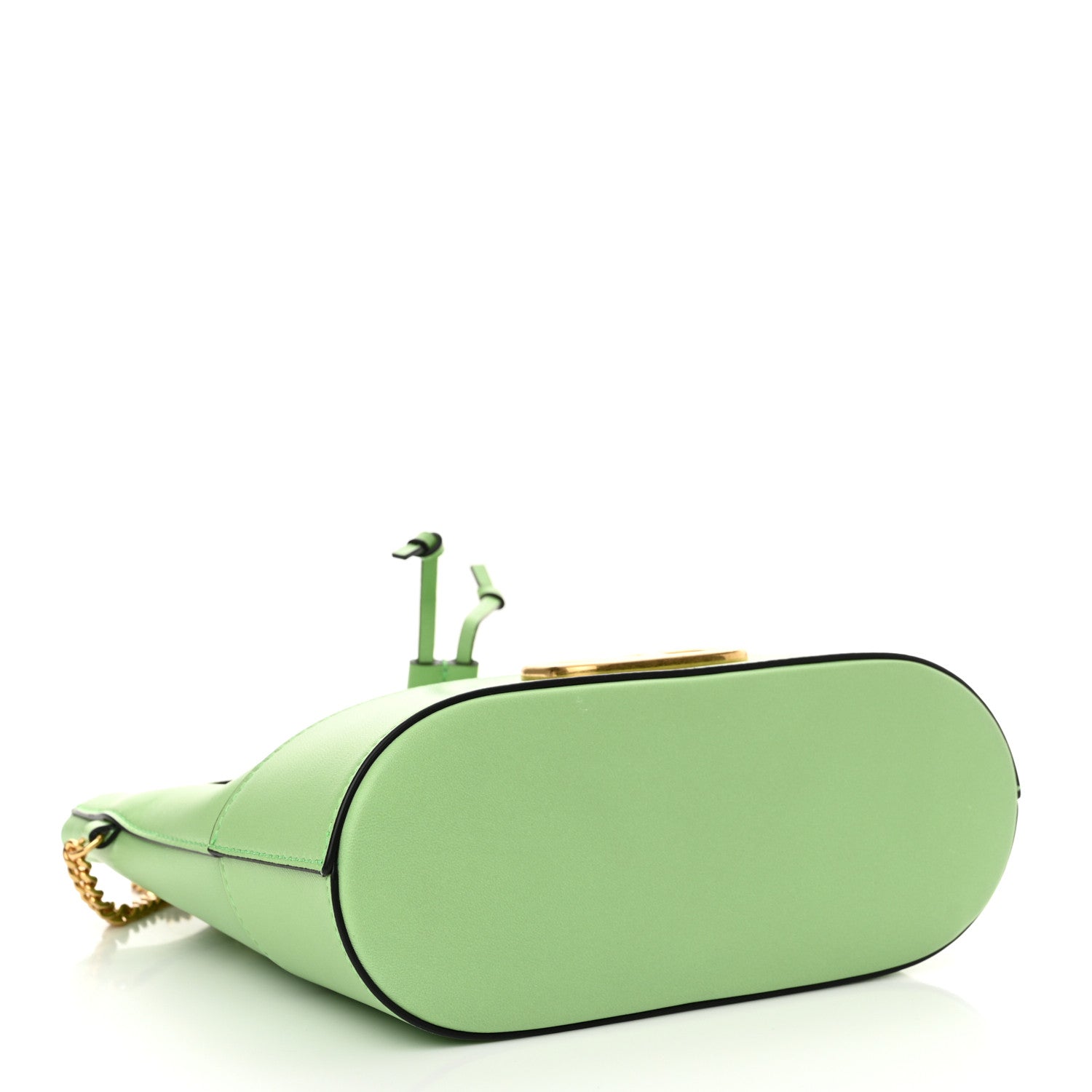 Valentino Garavani Nappa Mini VLogo Signature Chain Bucket Bag Green 4 of 11