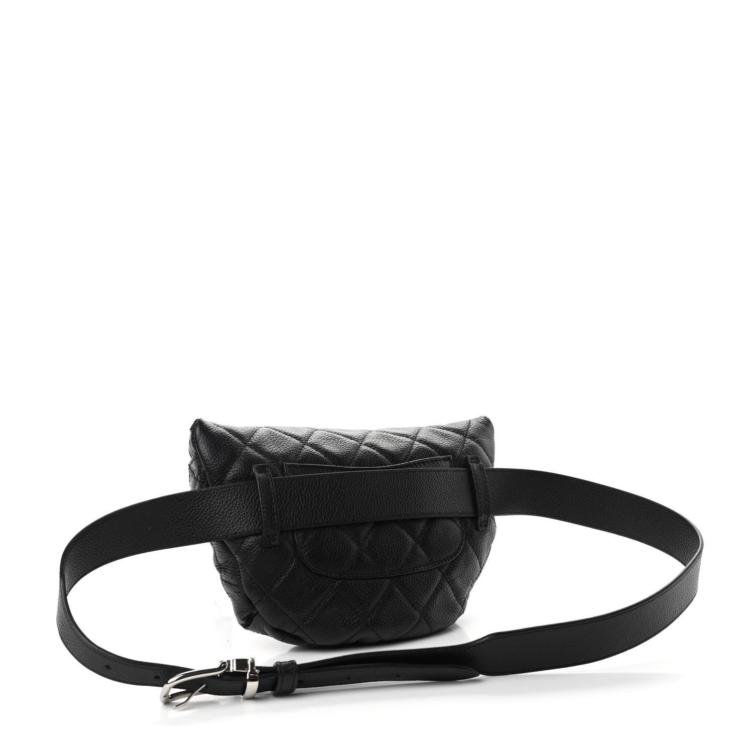 Chanel Grained Calfskin Quilted Waist Belt Bag Black 3 of 11