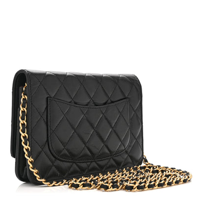 Chanel Aged Calfskin Quilted Lucky Charms 2.55 Reissue Wallet On Chain WOC Black 3 of 11