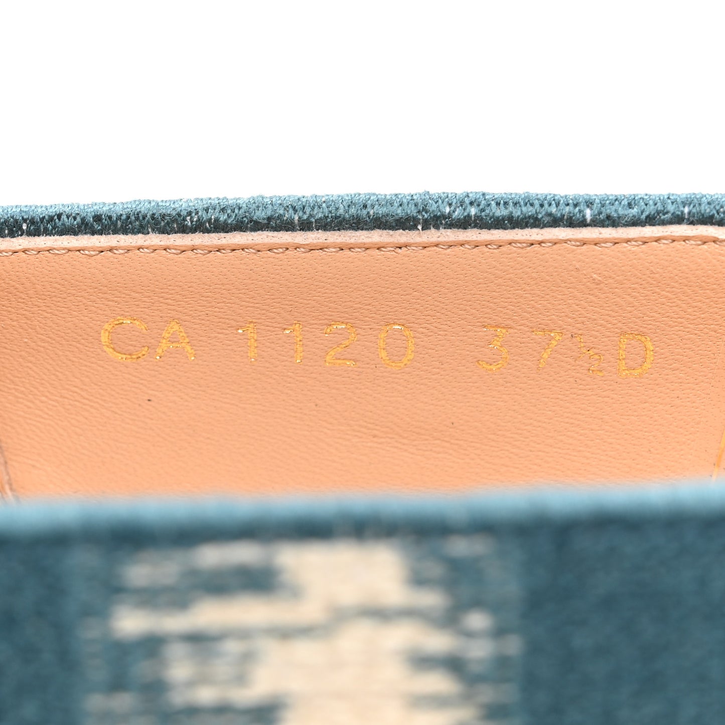 Cotton D-Stripes Embroidered Granville 15mm Espadrilles 37.5 Deep Ocean