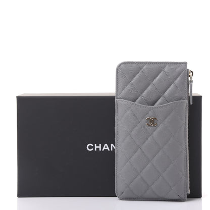 Chanel Caviar Quilted Classic iPhone Pouch Grey 12 of 12