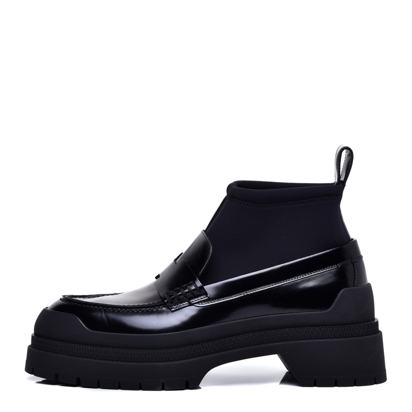 Toscan Calfskin Neoprene Bill Loafer 37 Black