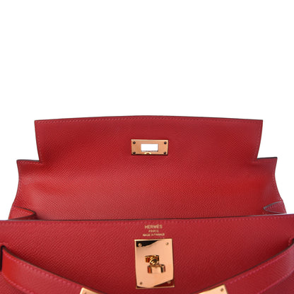 Hermes Epsom Kelly Sellier 28 Rouge Casaque 15 of 41