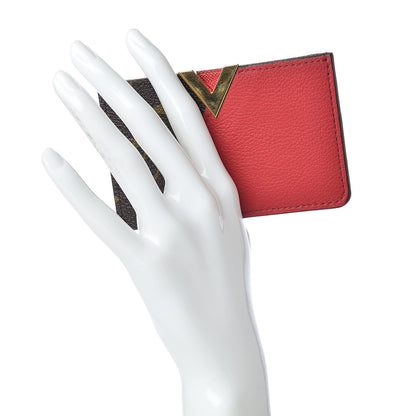 Louis Vuitton Calfskin Monogram Kimono Tote Card Holder Cherry 2 of 8