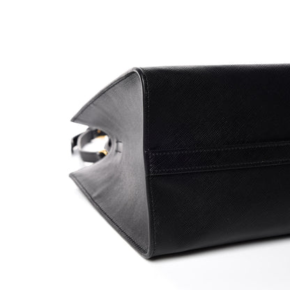 Prada Saffiano Metal Top Handle Black 5 of 9