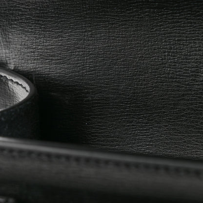 Saint Laurent Smooth Calfskin Medium Monogram Sunset Satchel Black 14 of 17