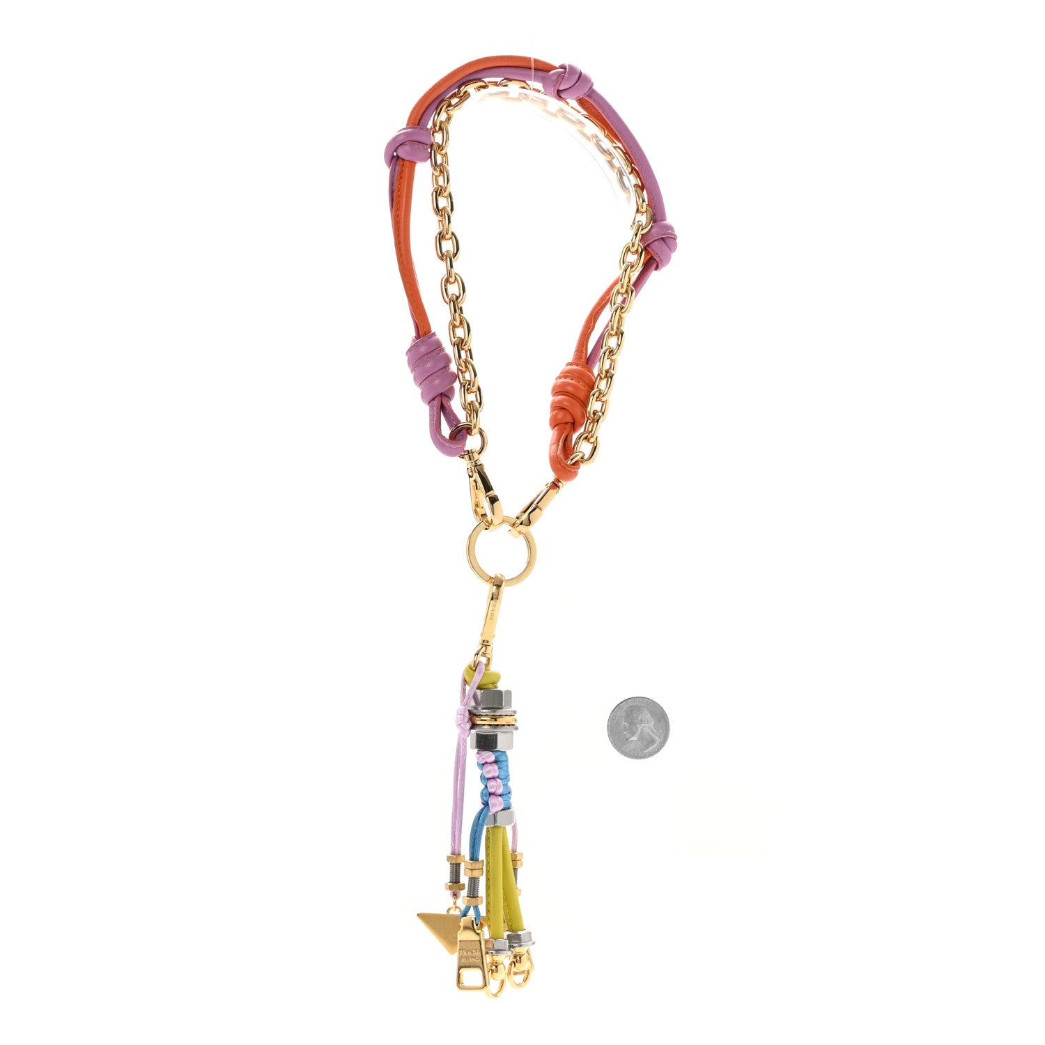 Prada Metal Lambskin Robot Bag Charm Multicolor 2 of 5