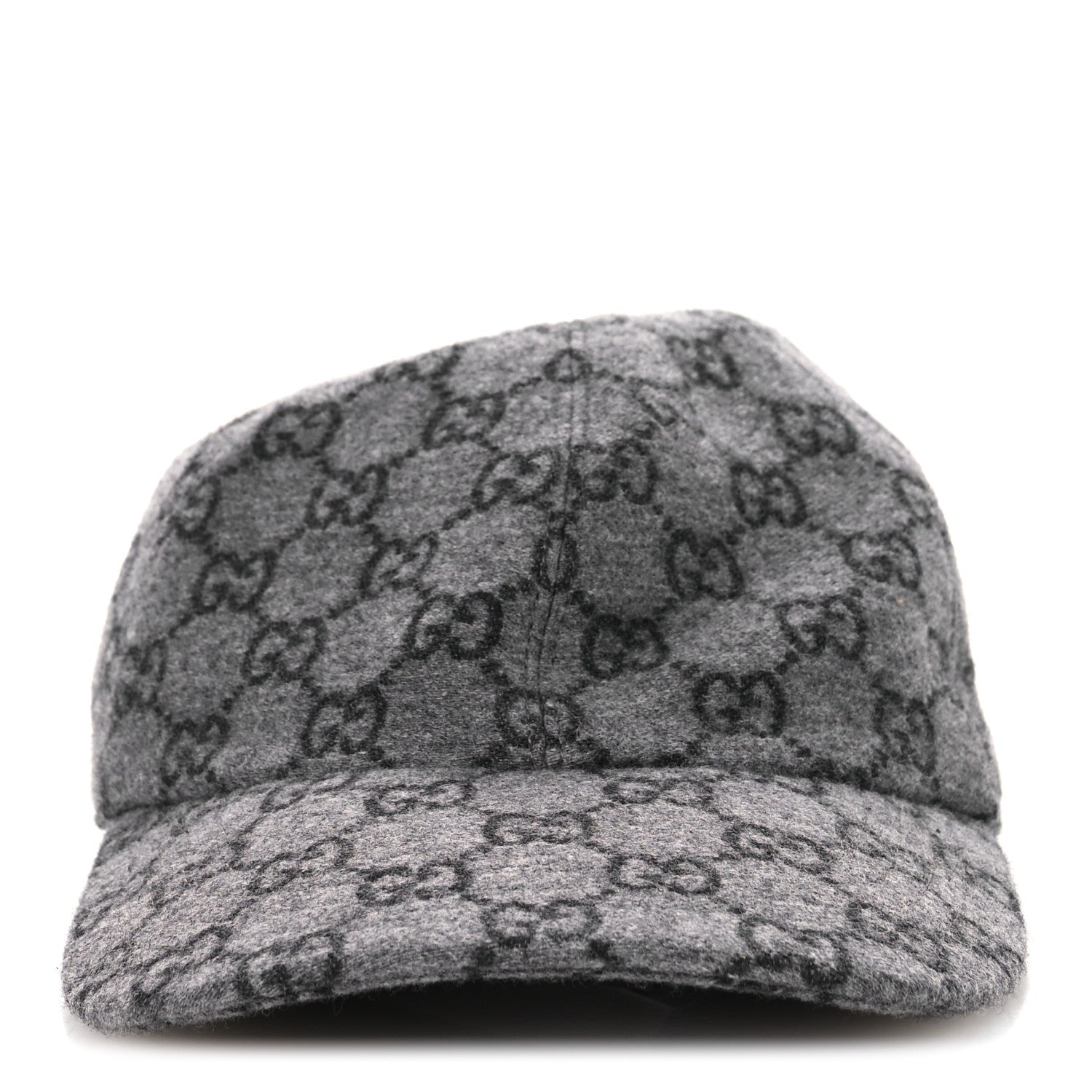 Gucci Covered Wool GG Monogram Baseball Hat L Grey Dark Grey Black 3 of 10