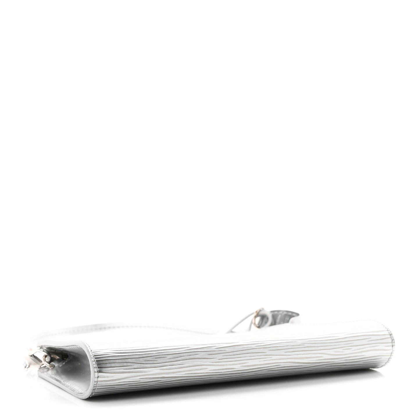 Epi Pochette Accessories Metallic Silver