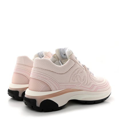 Chanel Fabric CC Womens Sneakers 37 Light Pink 4 of 9