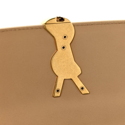 Saint Laurent Box Calfskin Monogram Medium Solferino Satchel Natural Tan 11 of 12