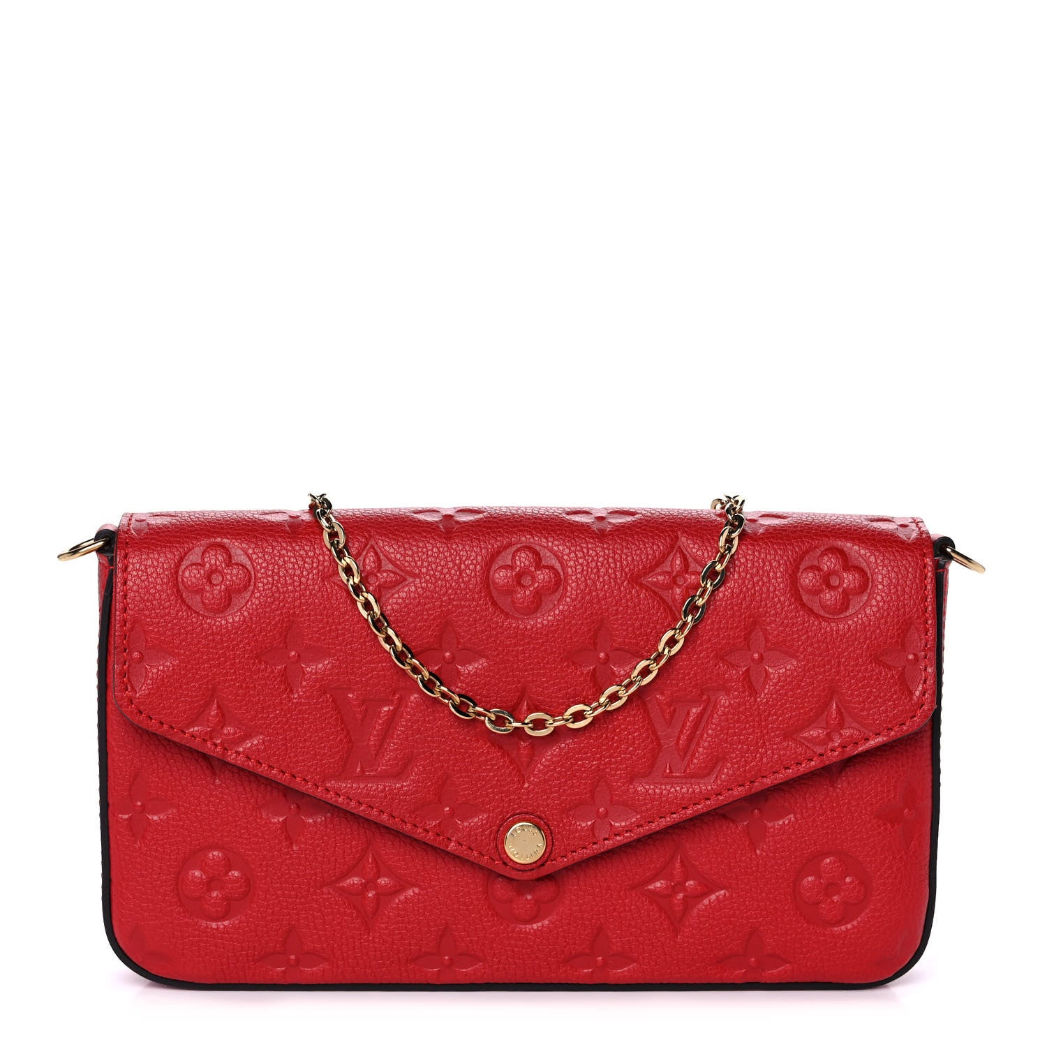Louis Vuitton Empreinte Pochette Felicie Chain Wallet Cherry 1 of 10