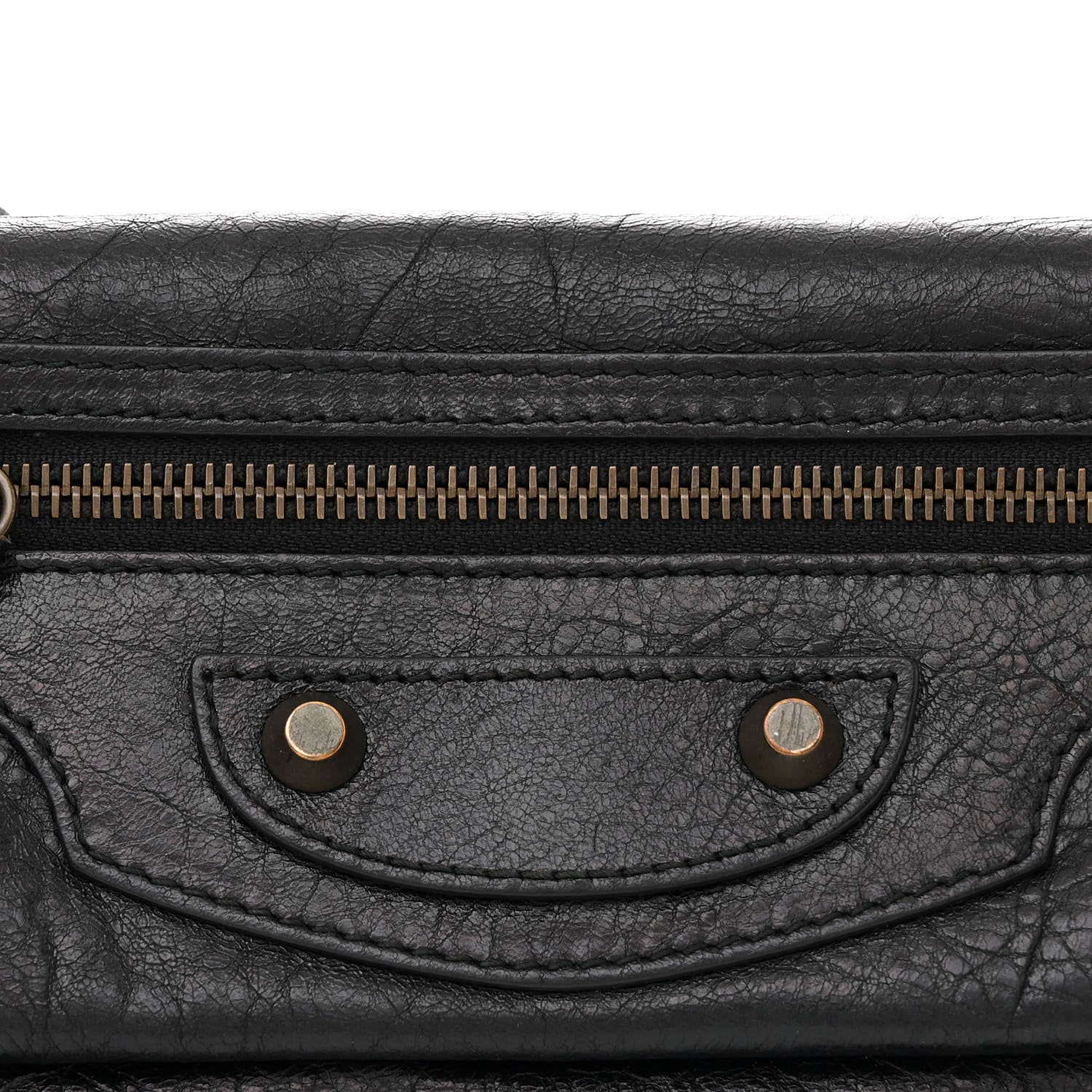 Balenciaga Agneau Classic Hardware Envelope Strap Clutch Black 9 of 11