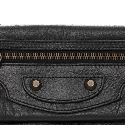 Balenciaga Agneau Classic Hardware Envelope Strap Clutch Black 9 of 11