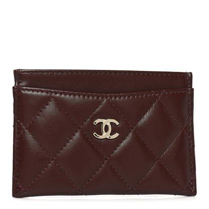 Chanel Lambskin Quilted Card Holder Dark Brown 1 of 9