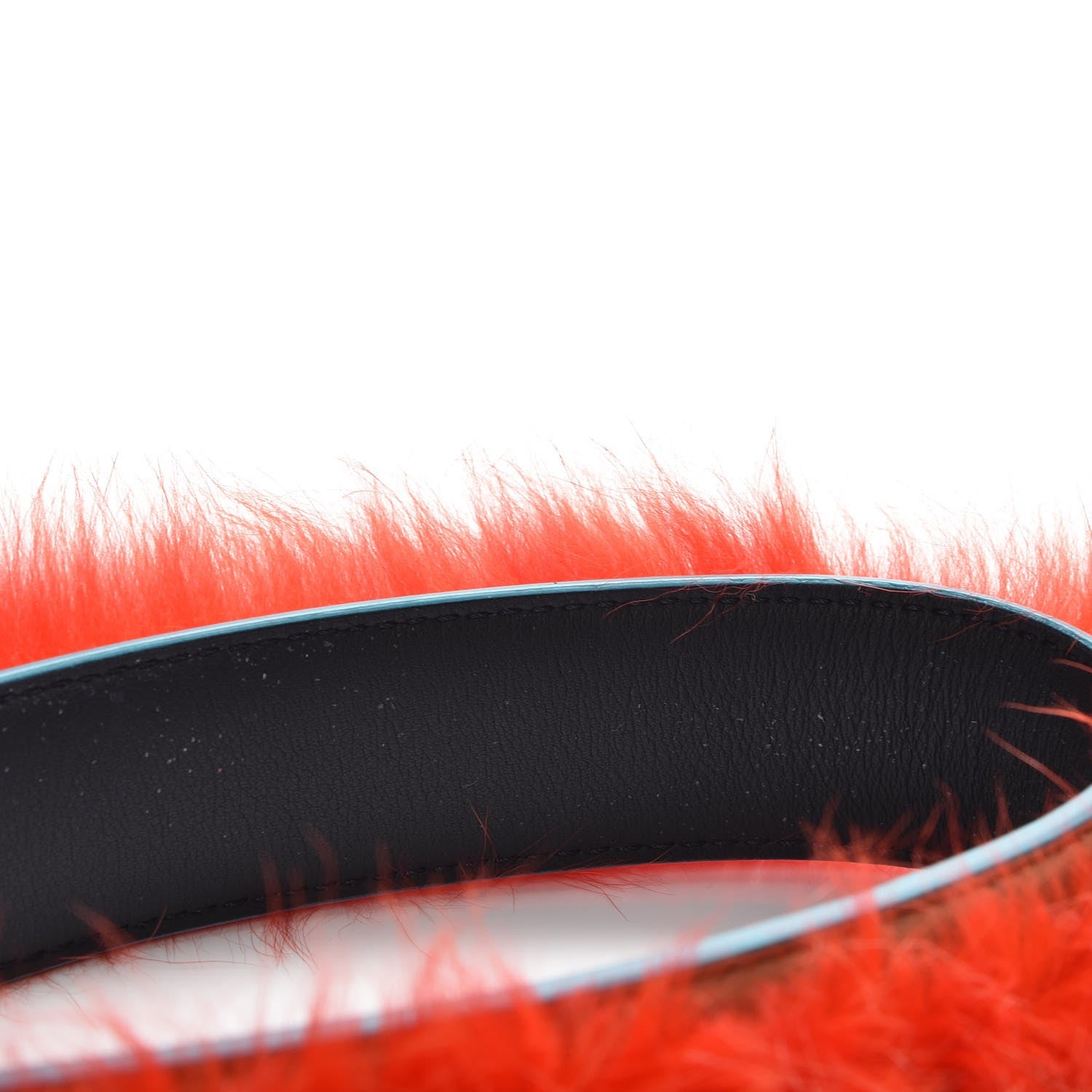 Fendi Fox Fur Strap You Red Navy 5 of 5