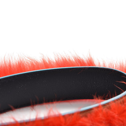 Fendi Fox Fur Strap You Red Navy 5 of 5