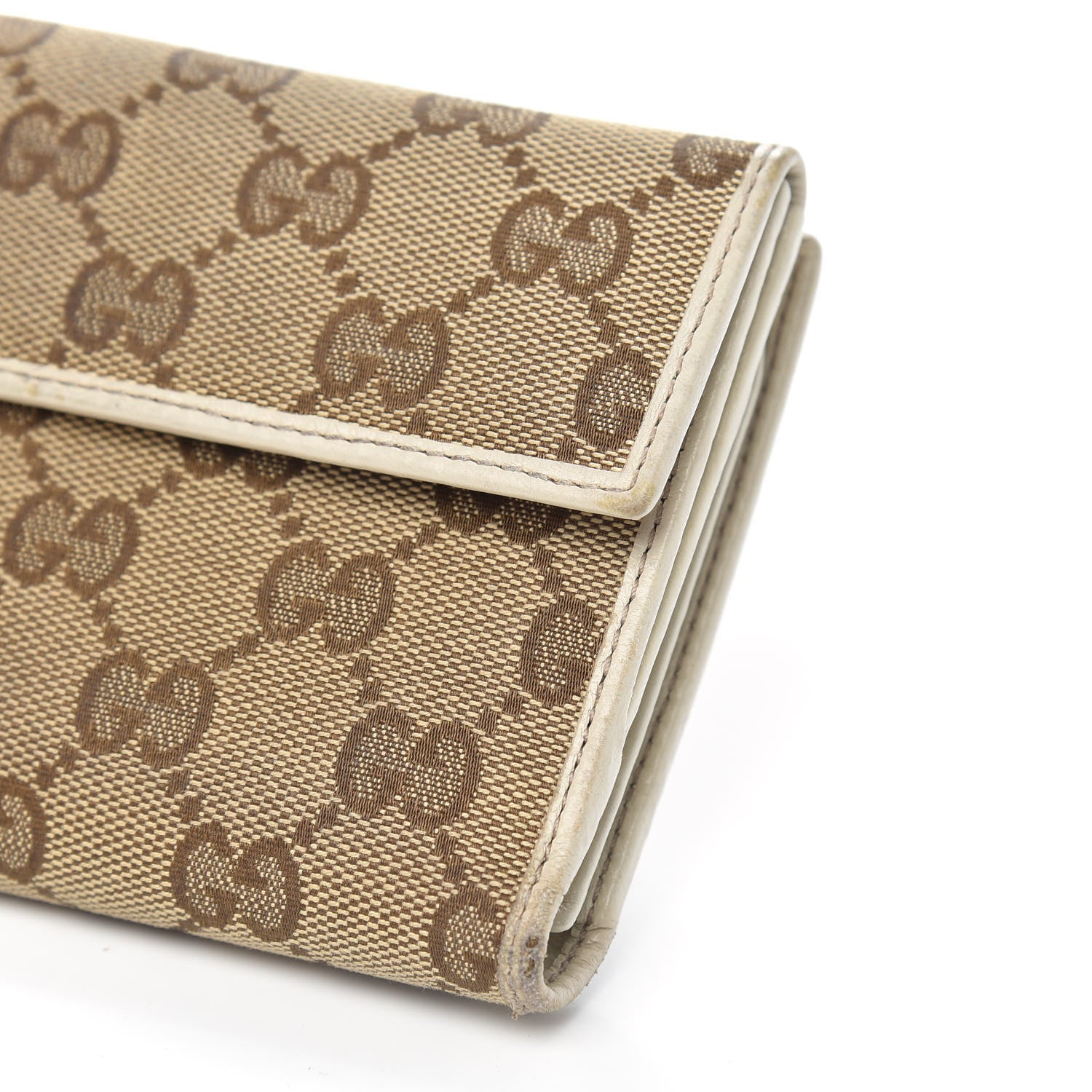 Gucci Monogram Icon Bar Continental Flap Wallet Off White 9 of 14