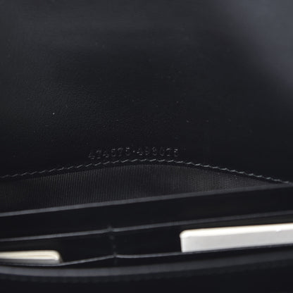 Gucci Calfskin Matelasse GG Marmont Chain Wallet Black 7 of 12