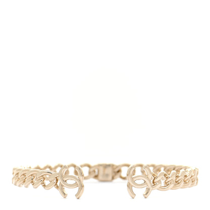 Chanel Metal CC Chain Link Choker Necklace M Gold 1 of 4